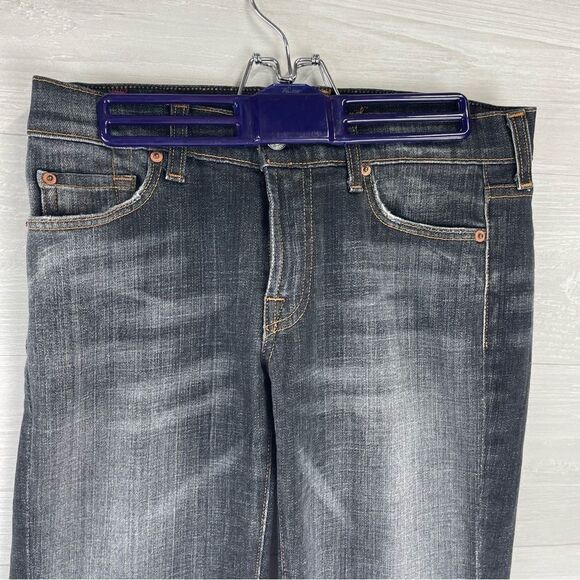 7 For All Mankind Dark Wash Mid Rise Bootcut Jeans - Picture 3 of 11